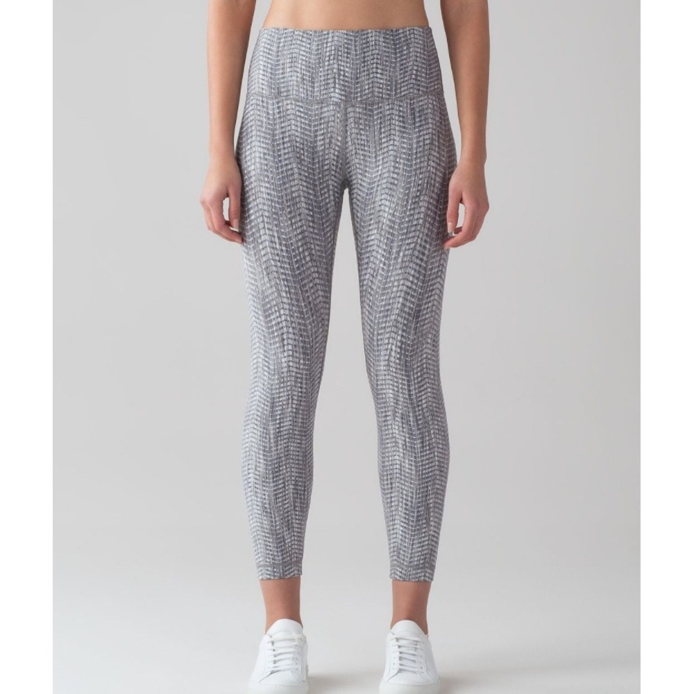 Lululemon Wunder Under Hi-Rise 7/8 Tight 25"‎ Leggings Pattern Jacquard Size 6